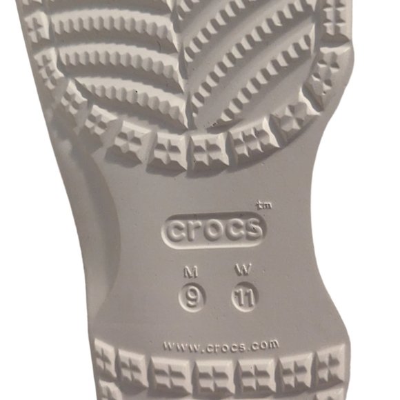 Crocs Unisex Sandals Men\'s Size 9 Women\'s Size 11 White & Jibbitz 206761-100 New main image 10